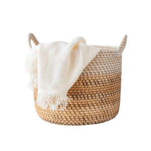 Rattan clothes basket